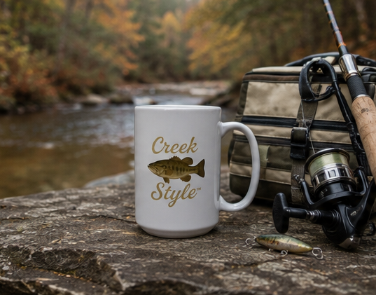 Creek Style™ "Creek Bass" 15oz Coffee Mug