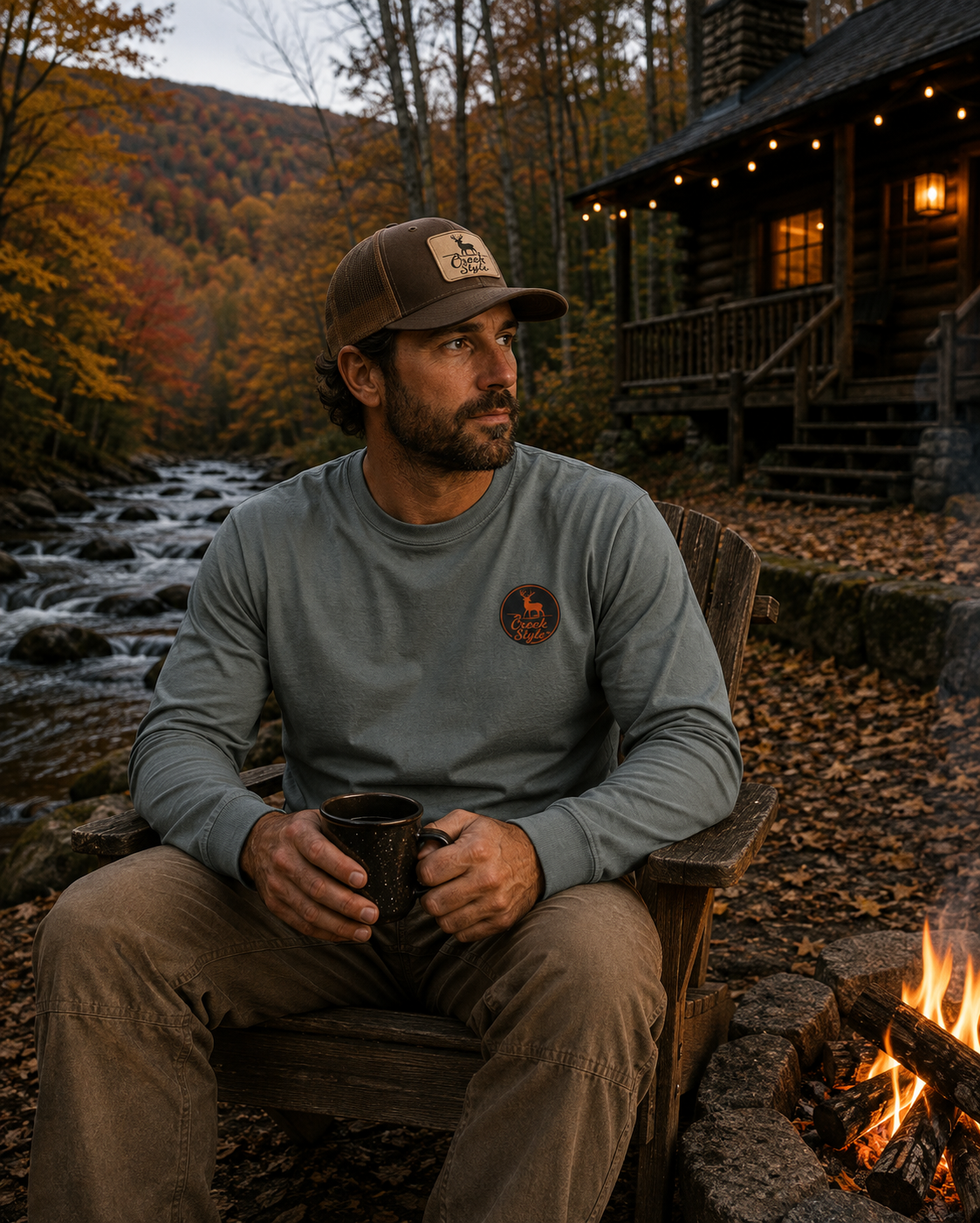 Creek Style™  "Creek Buck" Long Sleeve T-Shirt