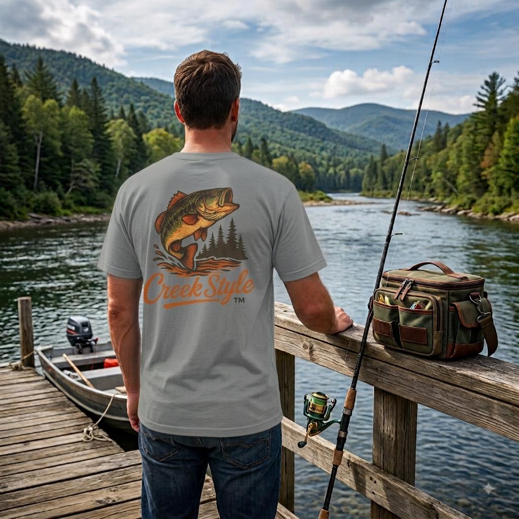 Creek Style™  "Leaping Bass"  Unisex T-Shirt