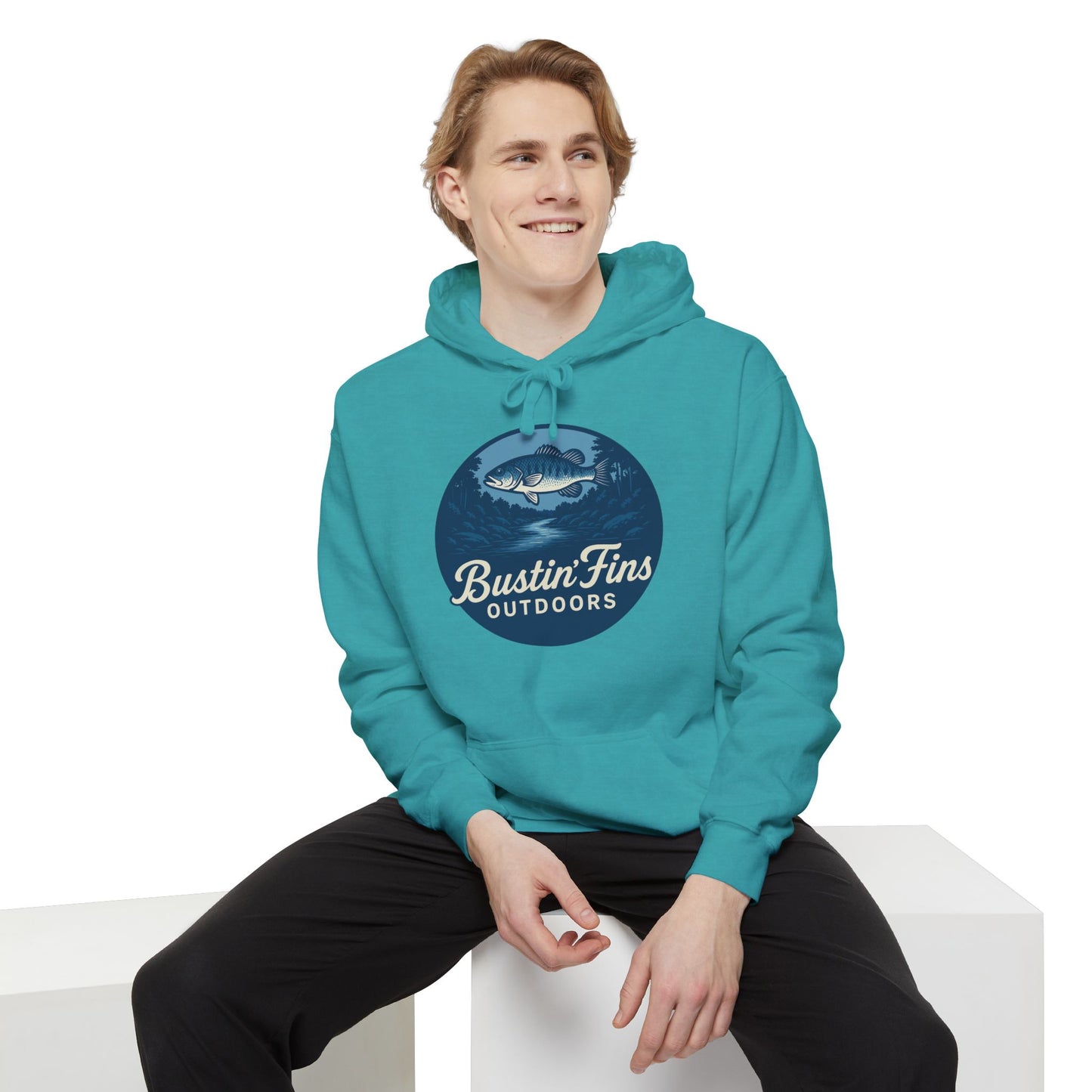 Bustin' Fins Outdoors Hoodie