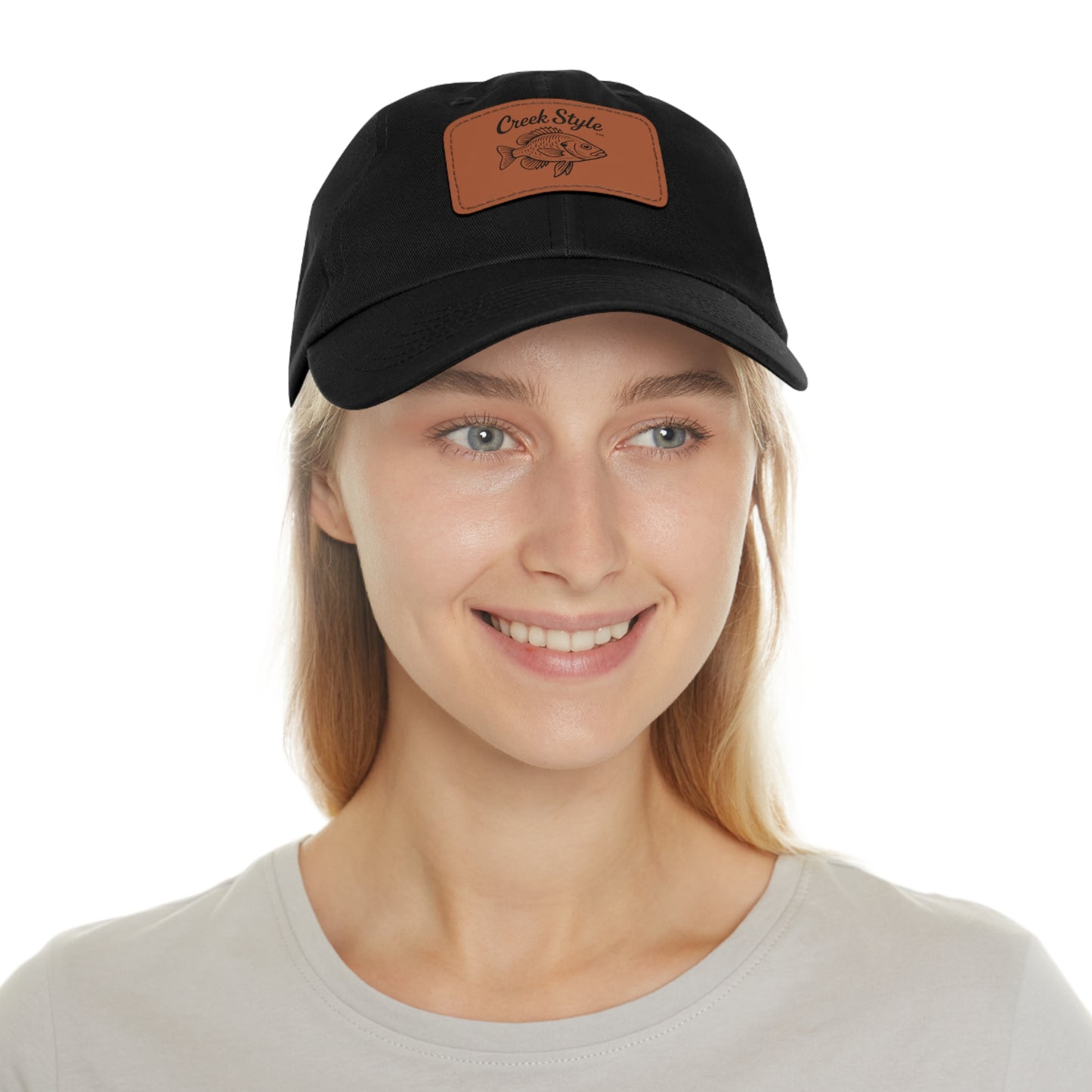 Creek Style™  "Bluegill" Leather Patch Dad Hat