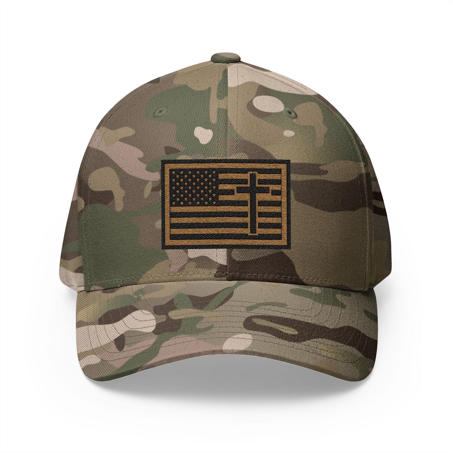 Creek Style™ "Christian American"  Embroidered Closed-Back Cap