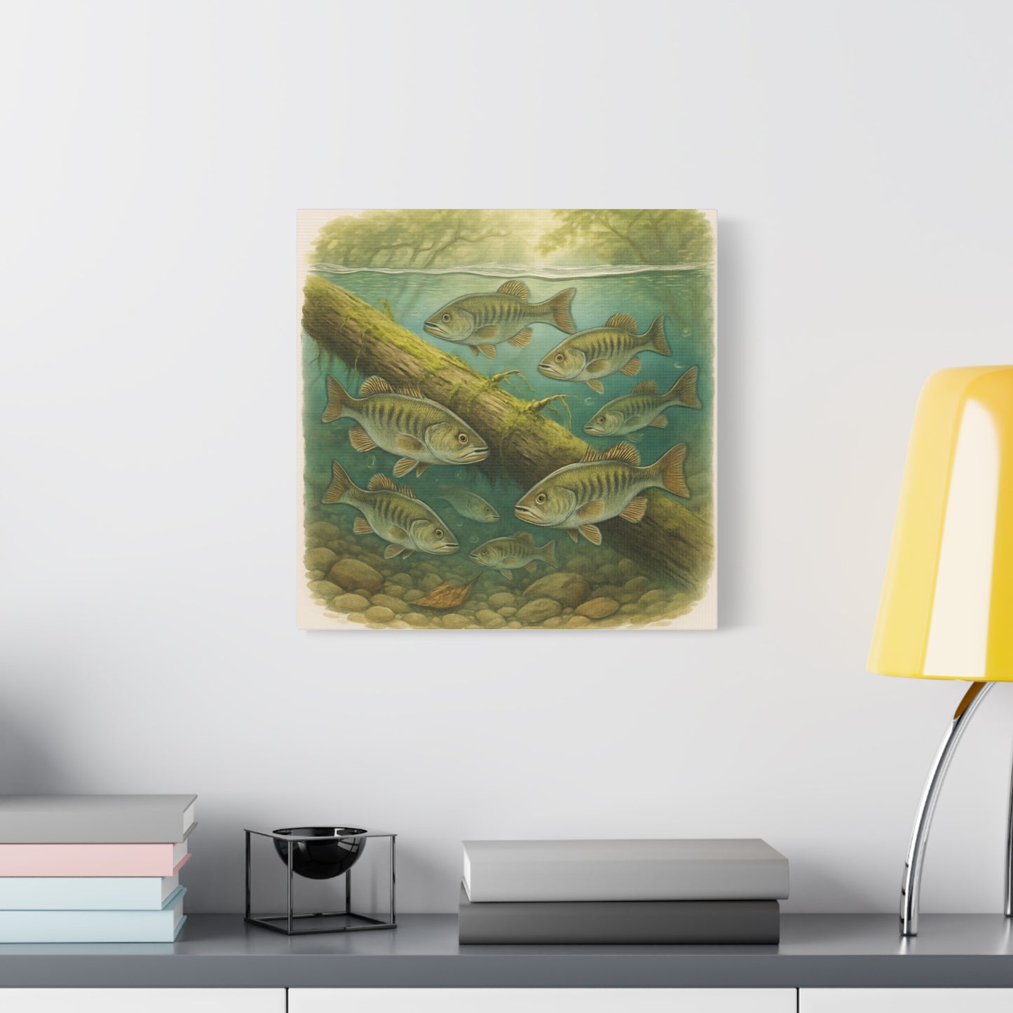 Creek Style™   Underwater Bass Canvas Art Print