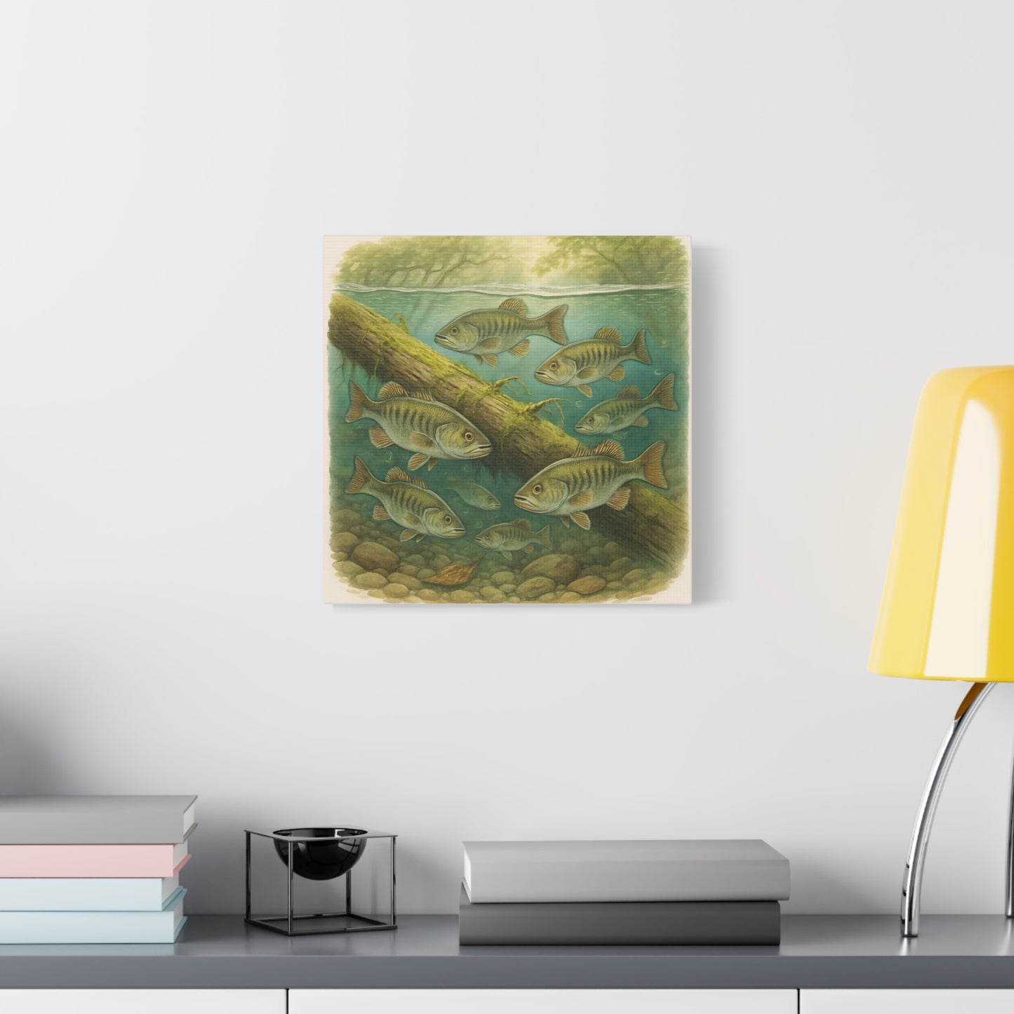 Creek Style™   Underwater Bass Canvas Art Print