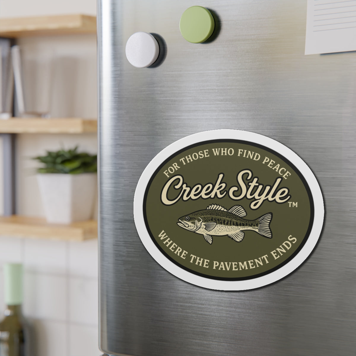 Creek Style™ Fishing-Themed Die-Cut Magnet