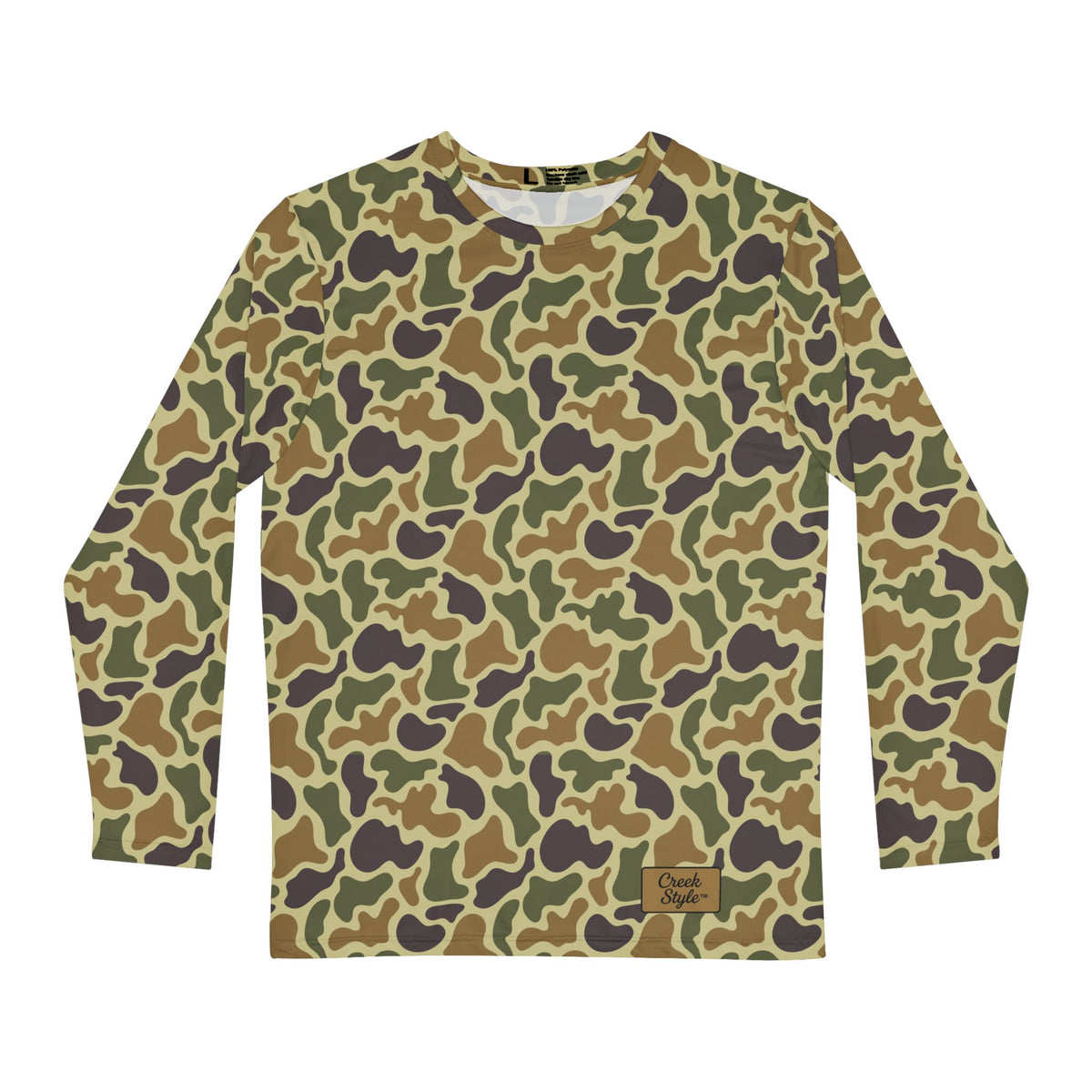 Creek Style™  "Creek Bass Logo"  Men's Camouflage Long Sleeve Shirt