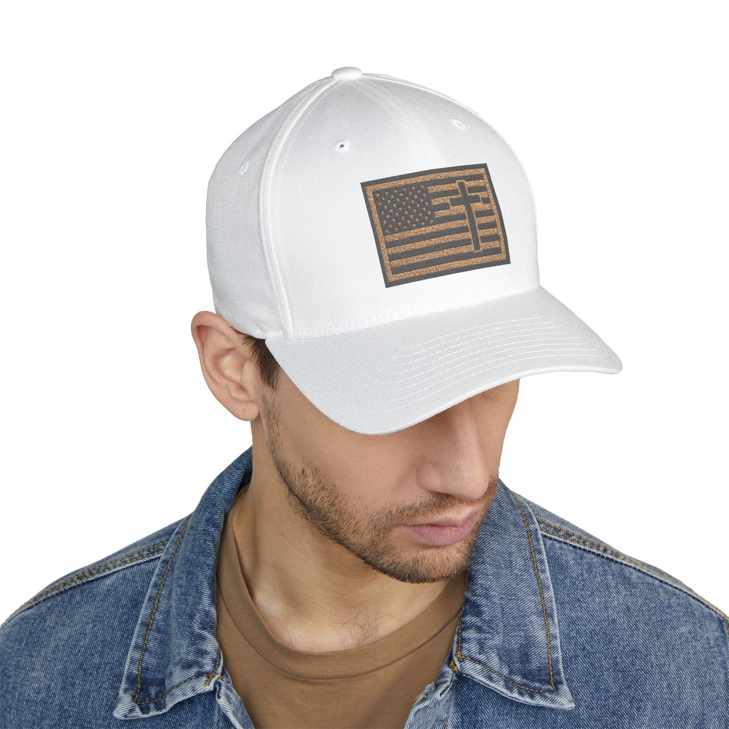 Creek Style™ "Christian American"  Embroidered Closed-Back Cap