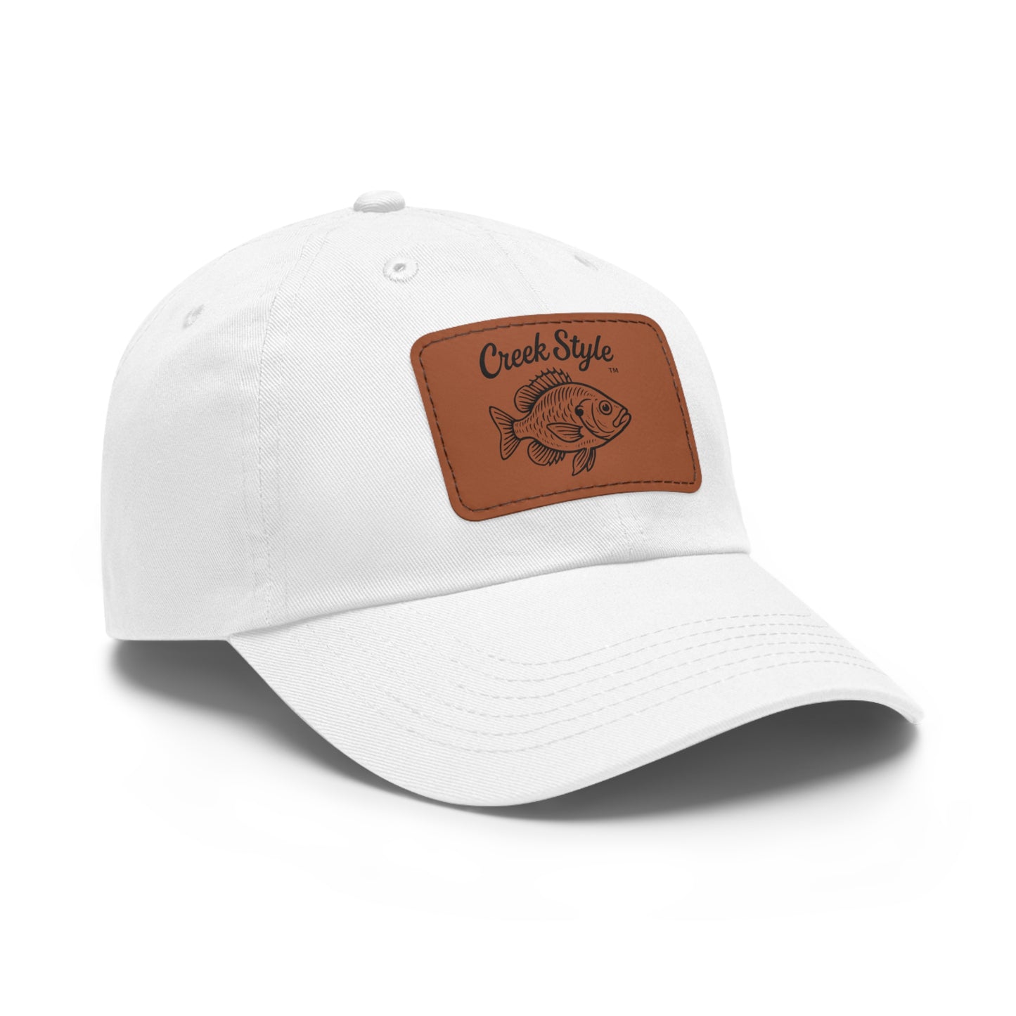 Creek Style™  "Bluegill" Leather Patch Dad Hat
