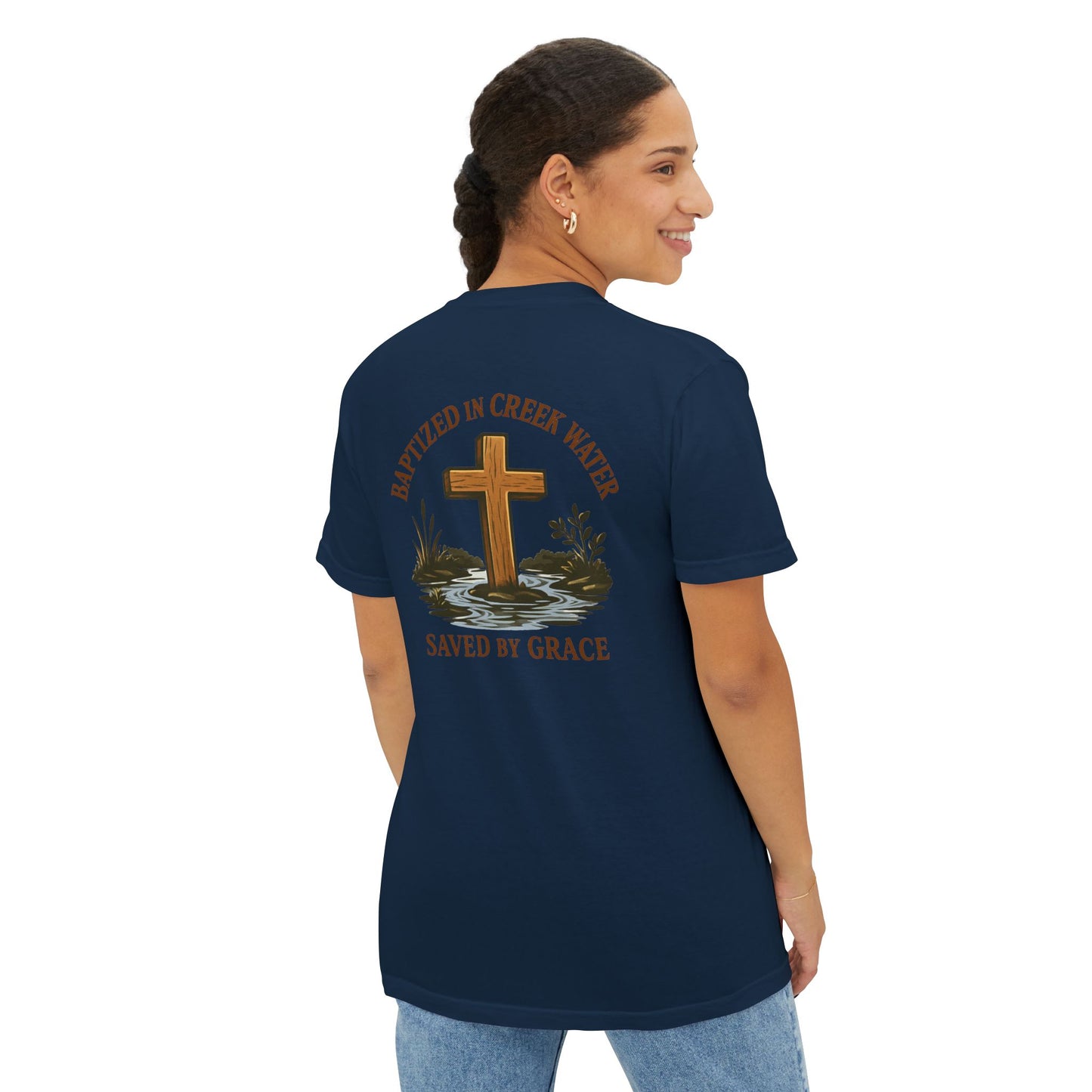 Creek Style™ "Baptized in Creek Water" Pocket T-Shirt