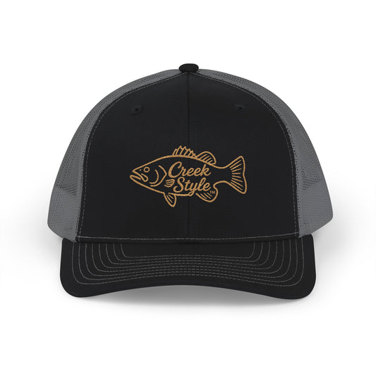 Creek Style™  "Black Bass" Embroidered Richardson.