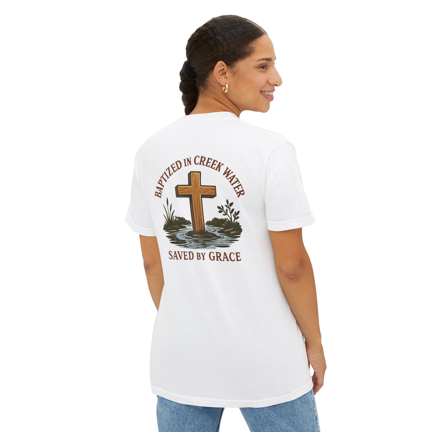 Creek Style™ "Baptized in Creek Water" Pocket T-Shirt