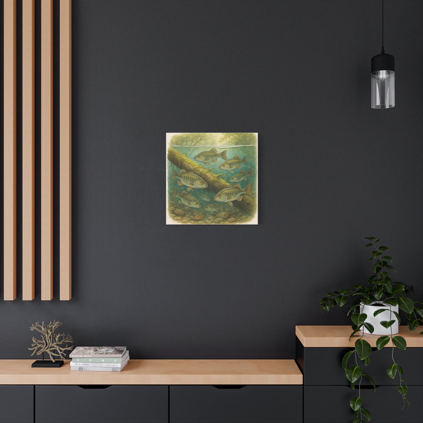 Creek Style™   Underwater Bass Canvas Art Print