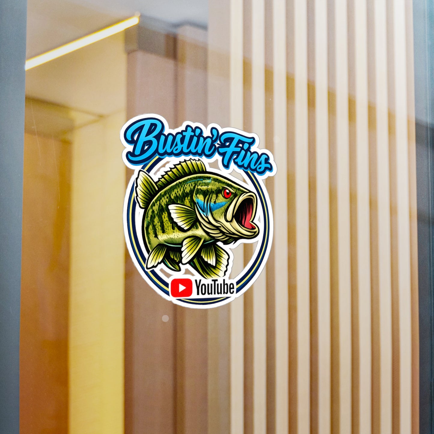 Creek Style™  Bustin' Fins YouTube Vinyl Sticker – Kiss-Cut Waterproof Decal (YouTube Logo)