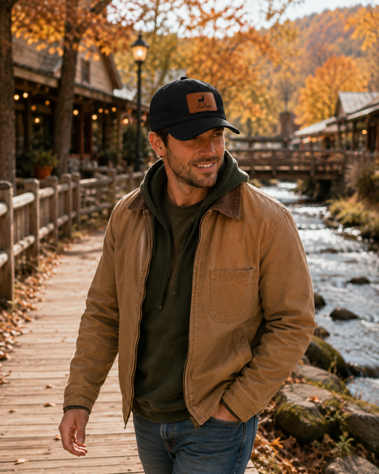 Creek Style™  "Creek Buck" Hat with leather patch.