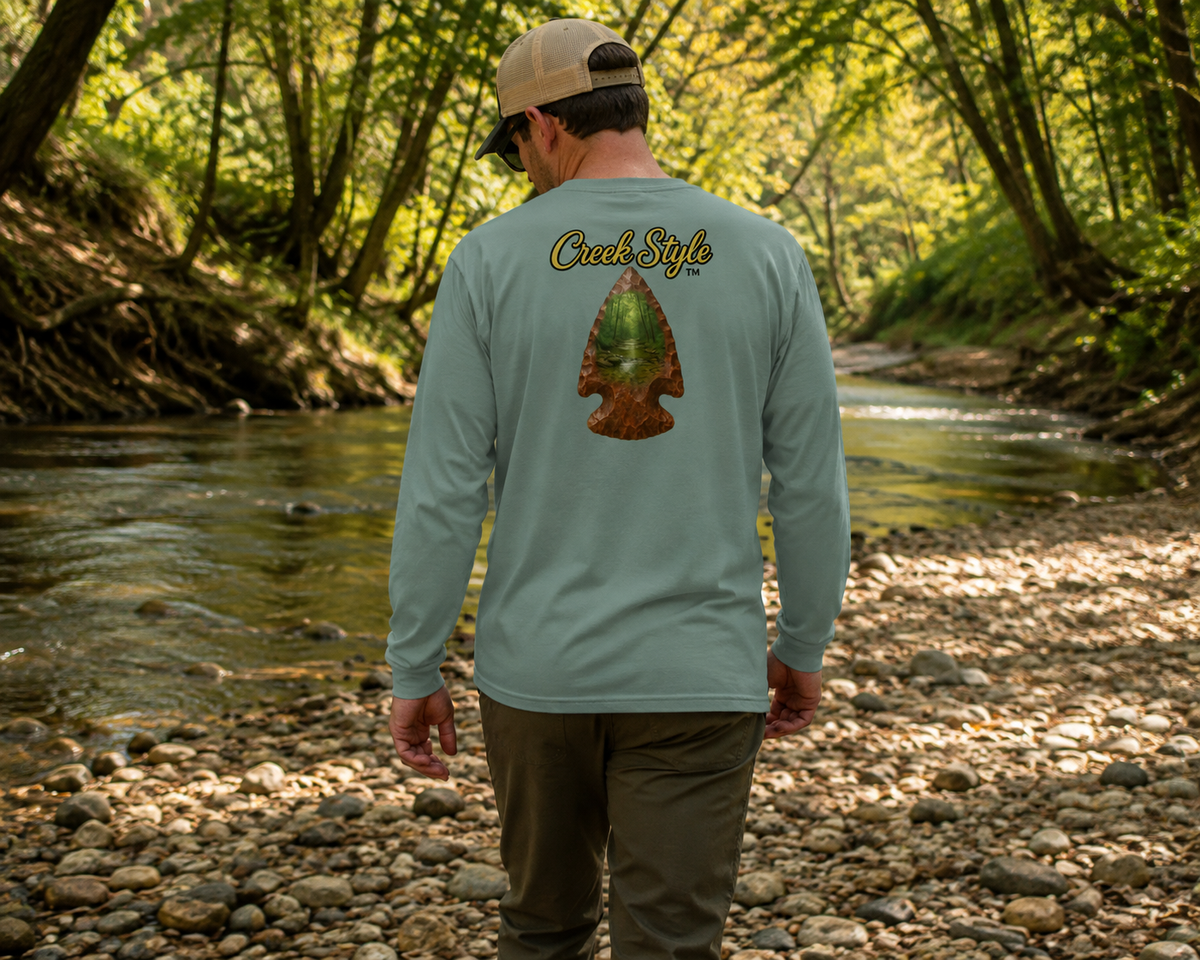 Creek Style™ "Lost In Time" Long-Sleeve Pocket T-Shirt