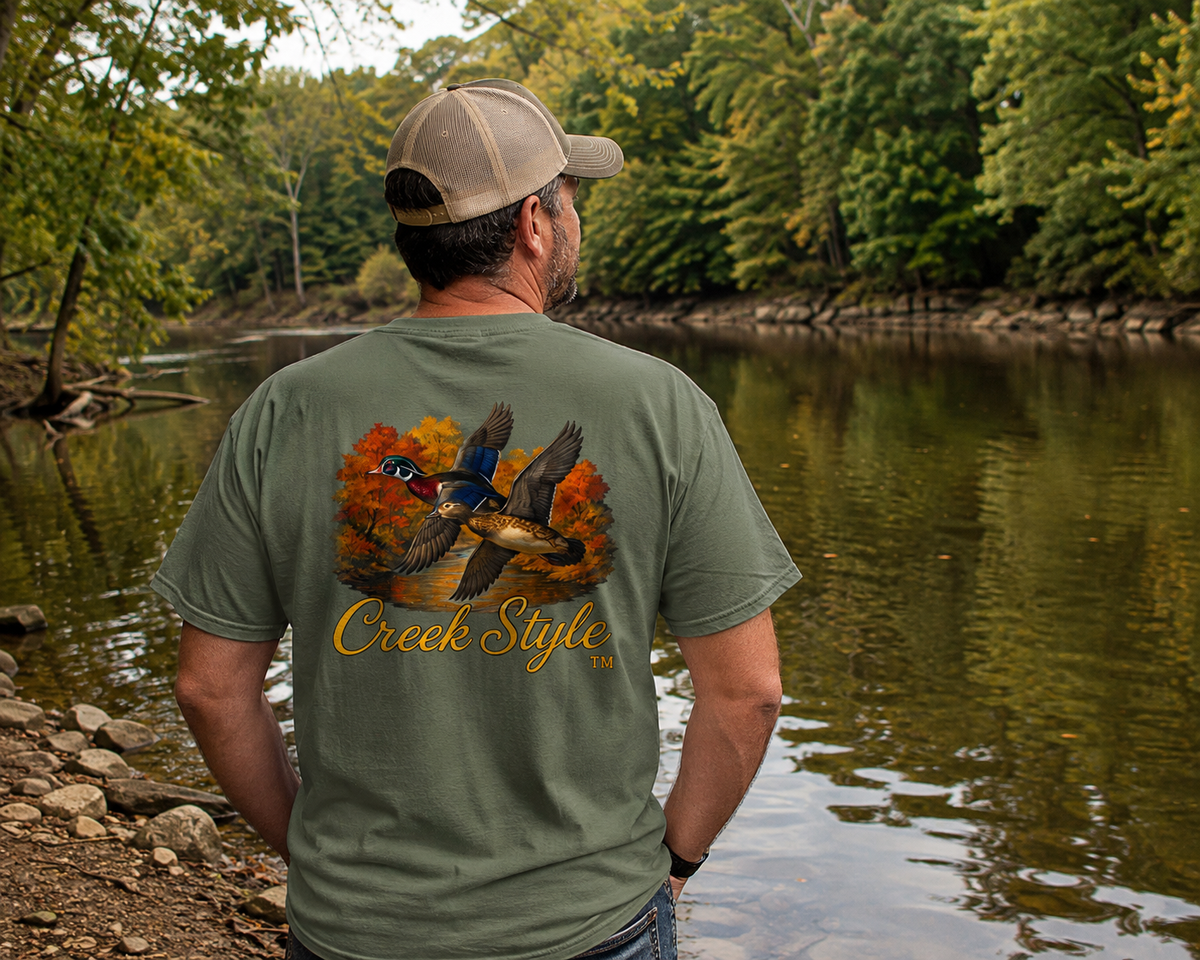 Creek Style™ "Creek Duck" Fall Vibes Comfort Color T-shirt