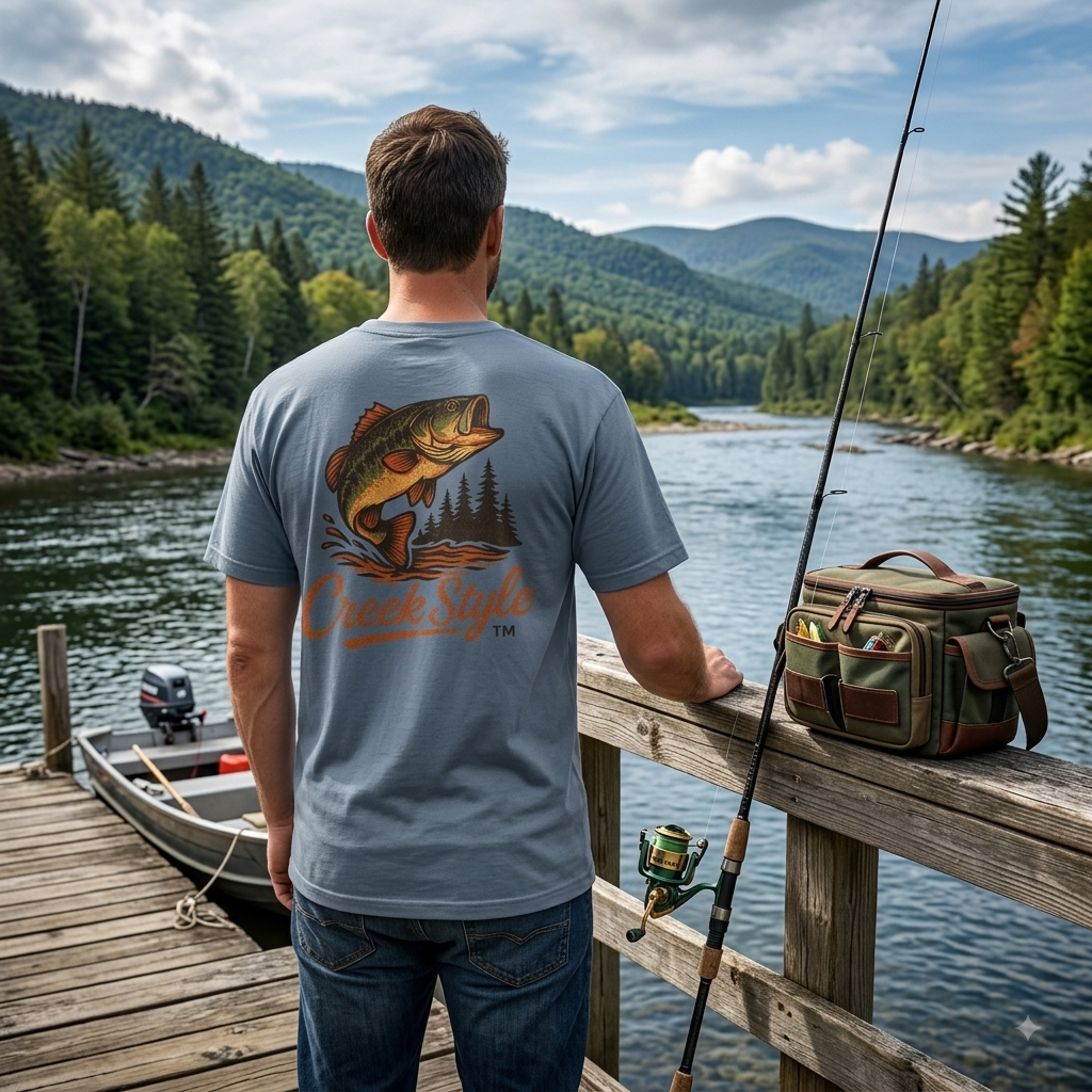 Creek Style™  "Leaping Bass"  Unisex T-Shirt