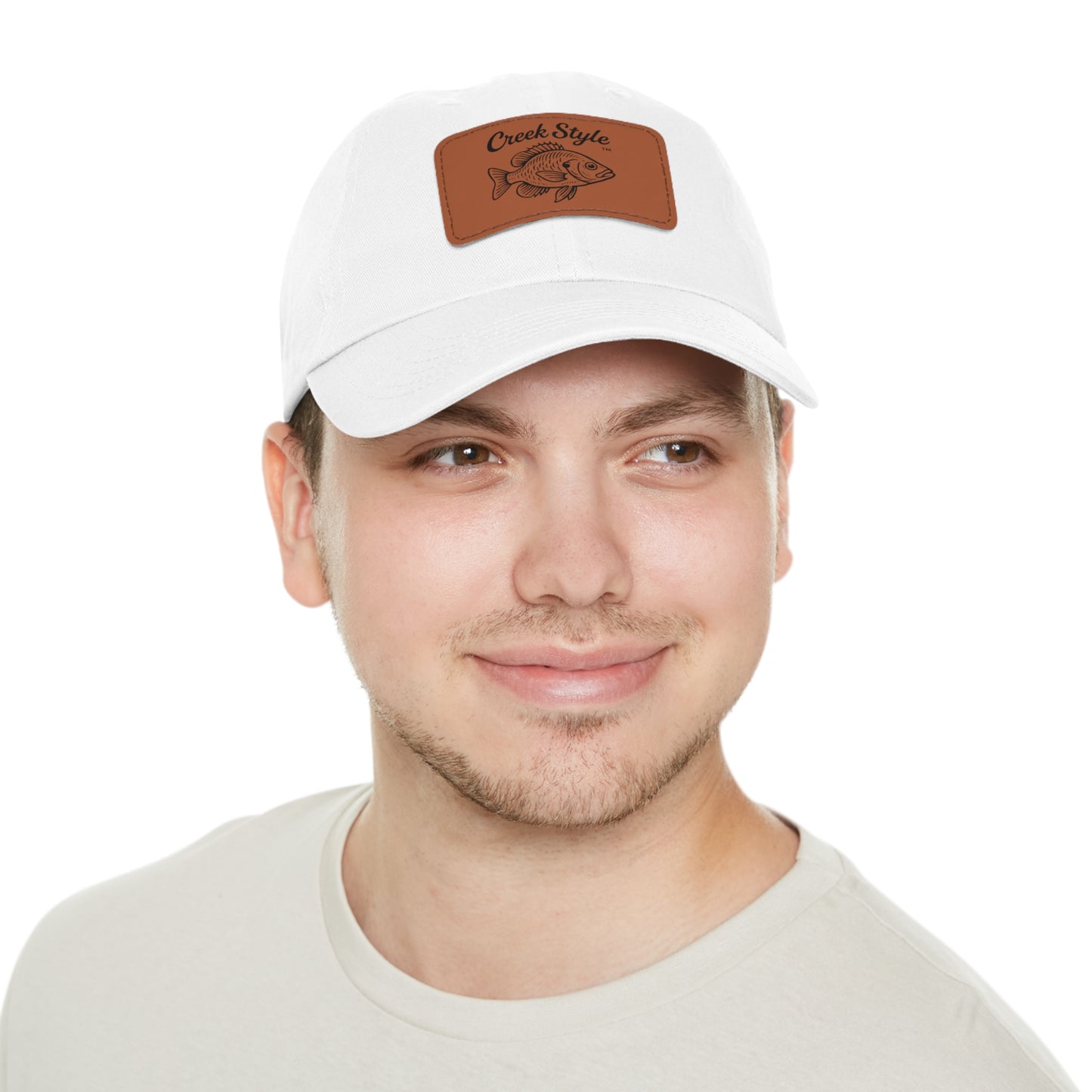 Creek Style™  "Bluegill" Leather Patch Dad Hat