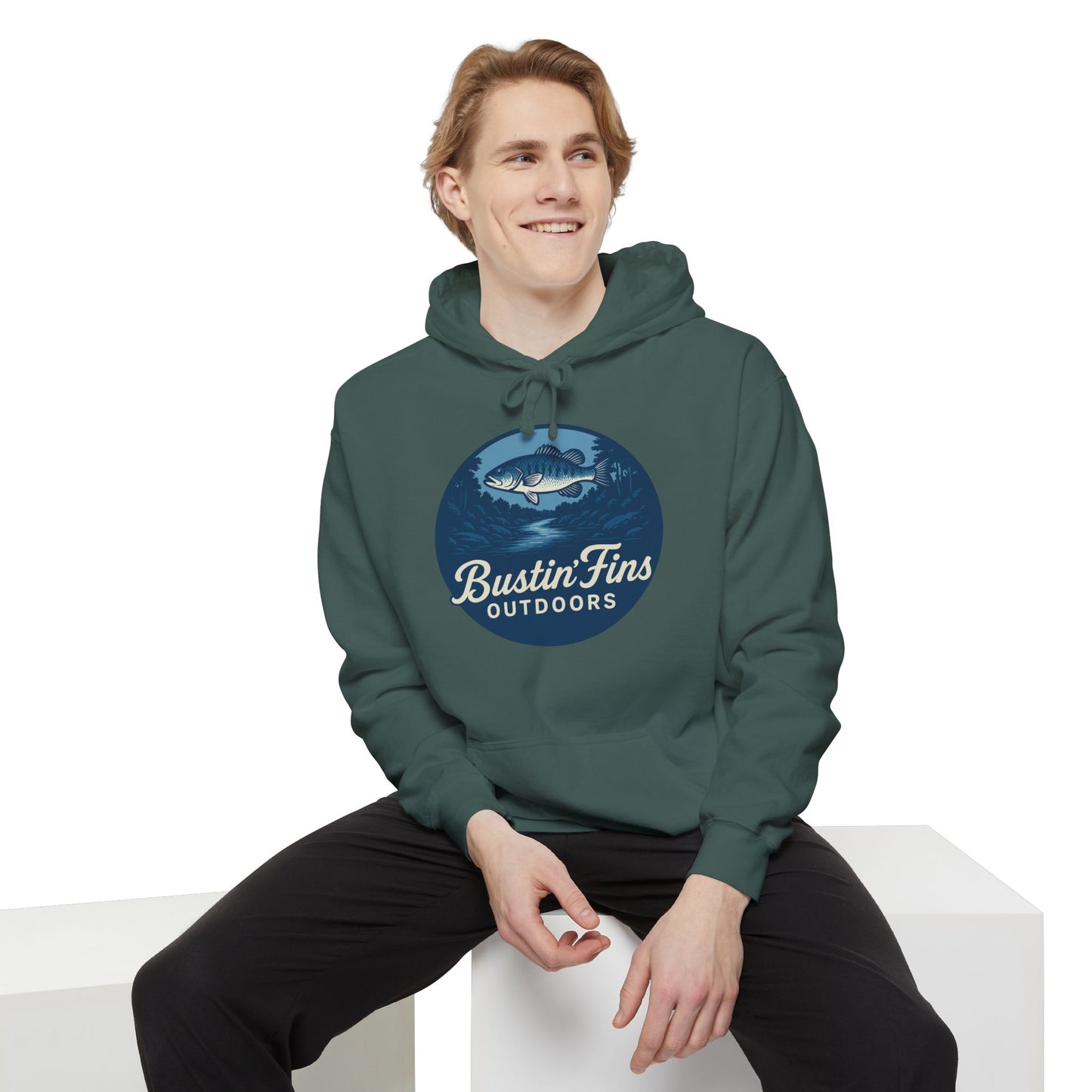 Bustin' Fins Outdoors Hoodie