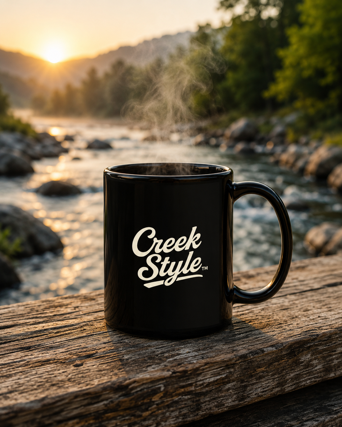 Creek Style™ Black Glossy Mug