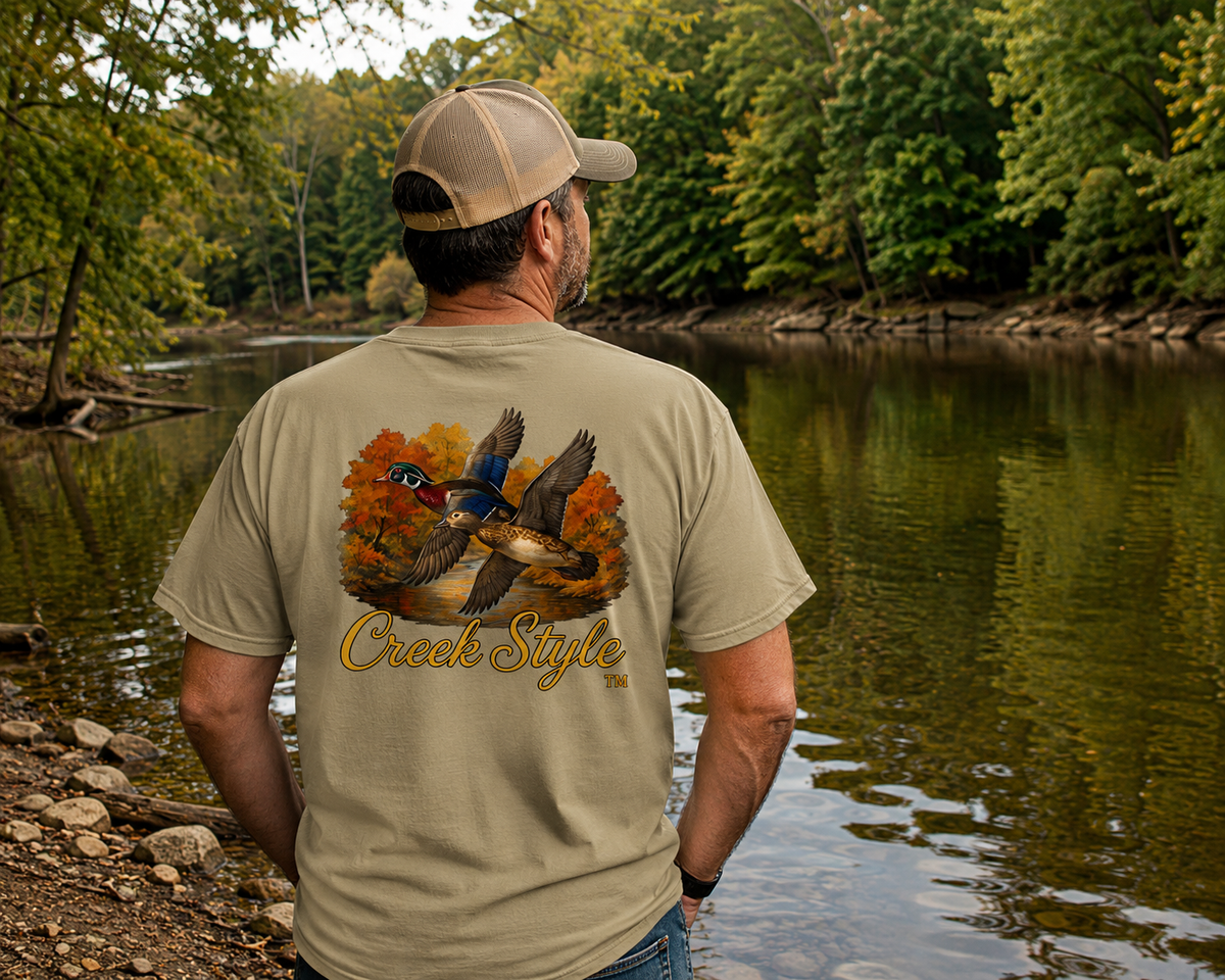 Creek Style™ "Creek Duck" Fall Vibes Comfort Color T-shirt