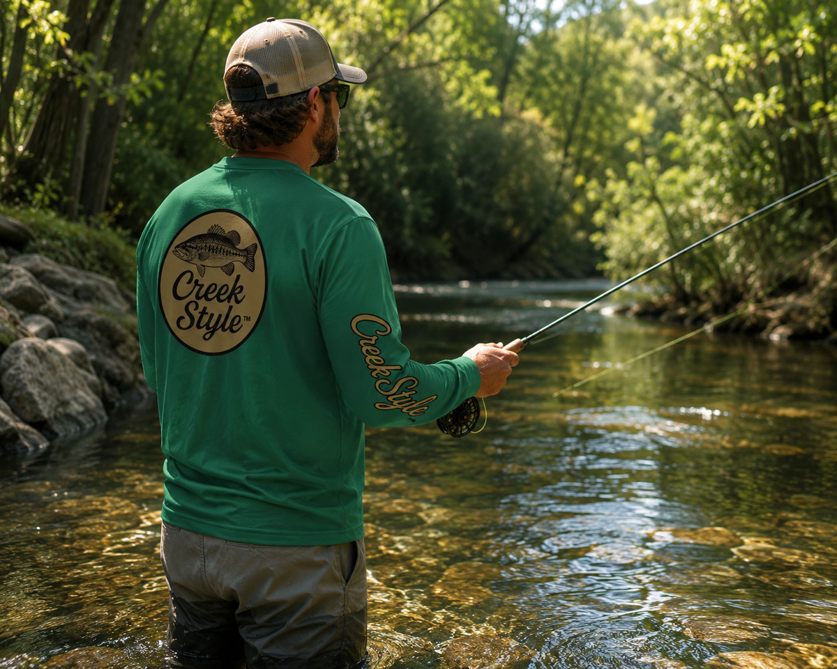 Creek Style™  "Tallapoosa Bass" Performance Long-Sleeve T-Shirt