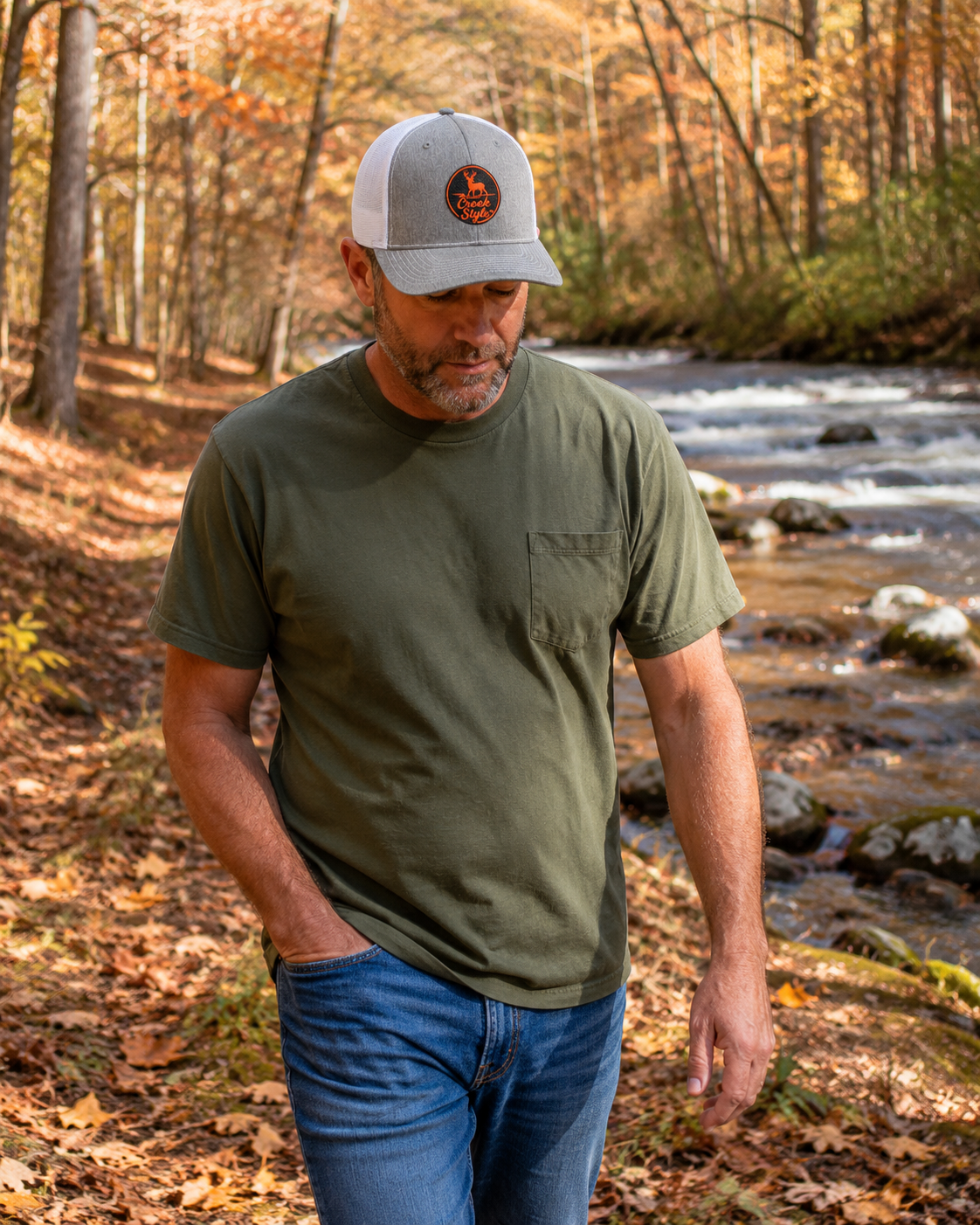 Creek Style™ "Creek Buck" Embroidered Trucker Cap