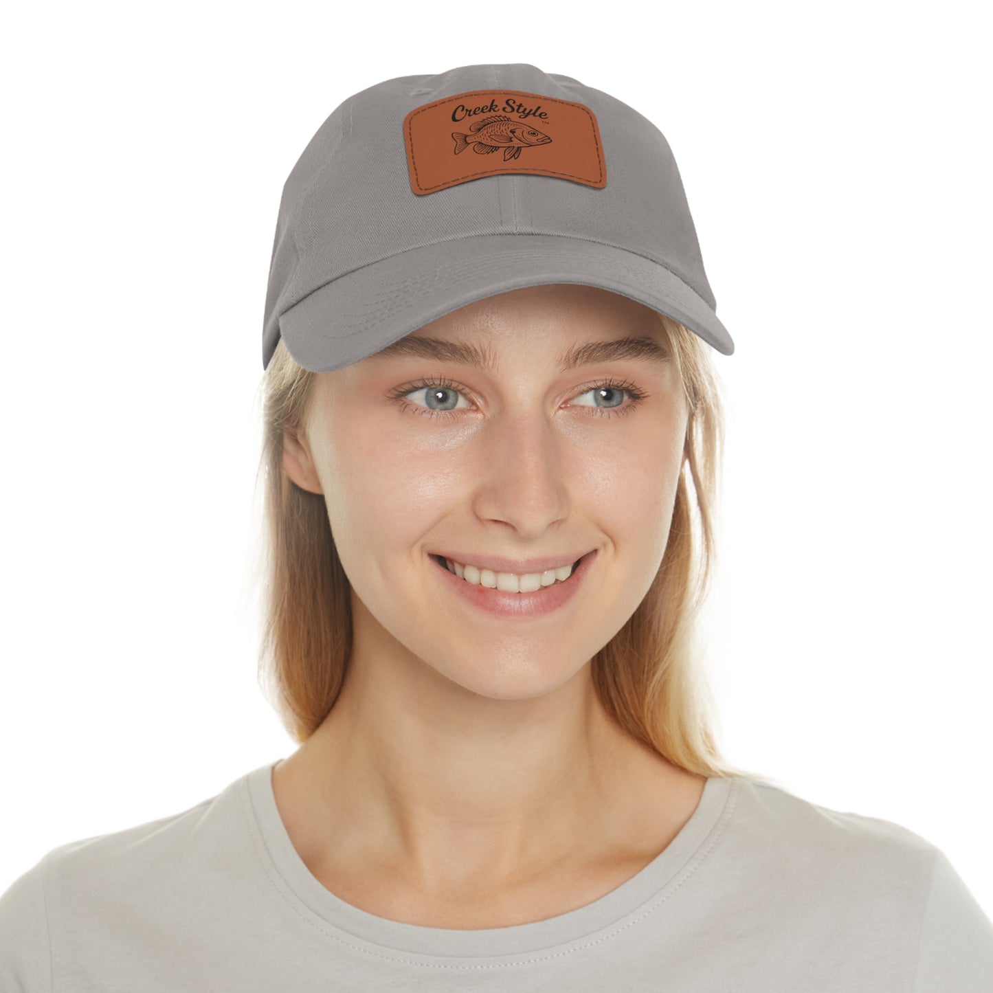 Creek Style™  "Bluegill" Leather Patch Dad Hat