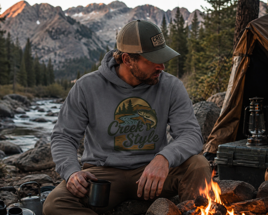 Creek Style™ "Trout Stream" Hooded T-Shirt