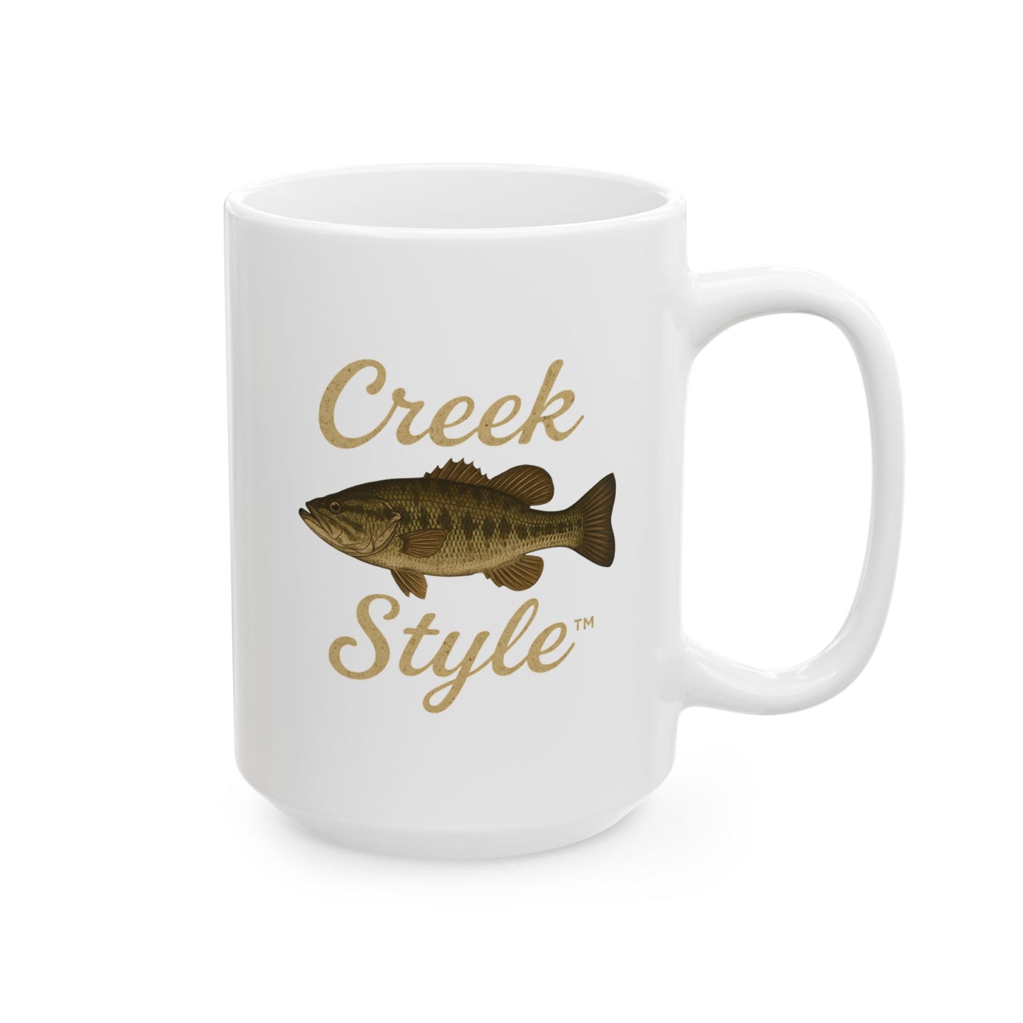 Creek Style™   "Creek Bass"    15oz  Coffee Mug.