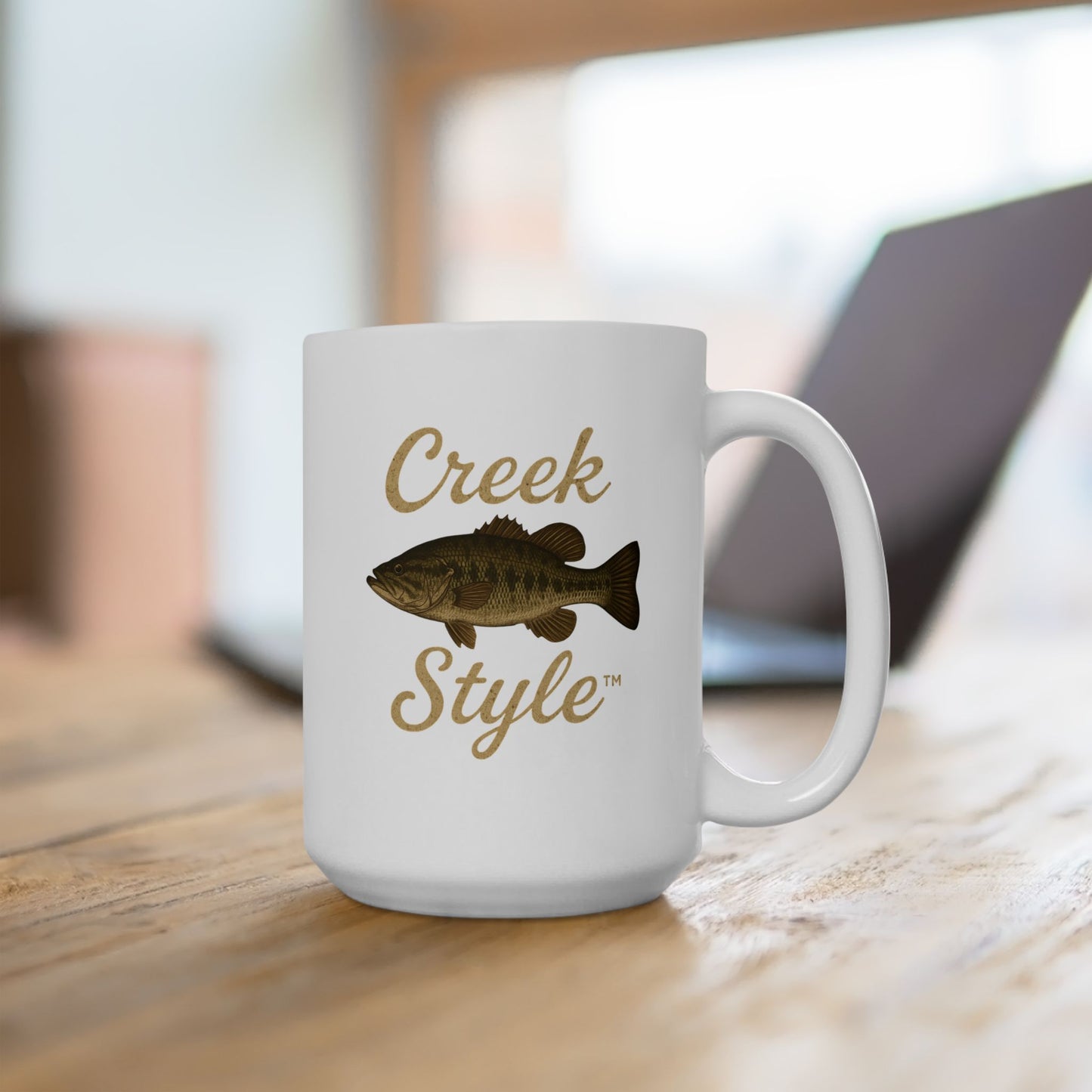 Creek Style™   "Creek Bass"    15oz  Coffee Mug.