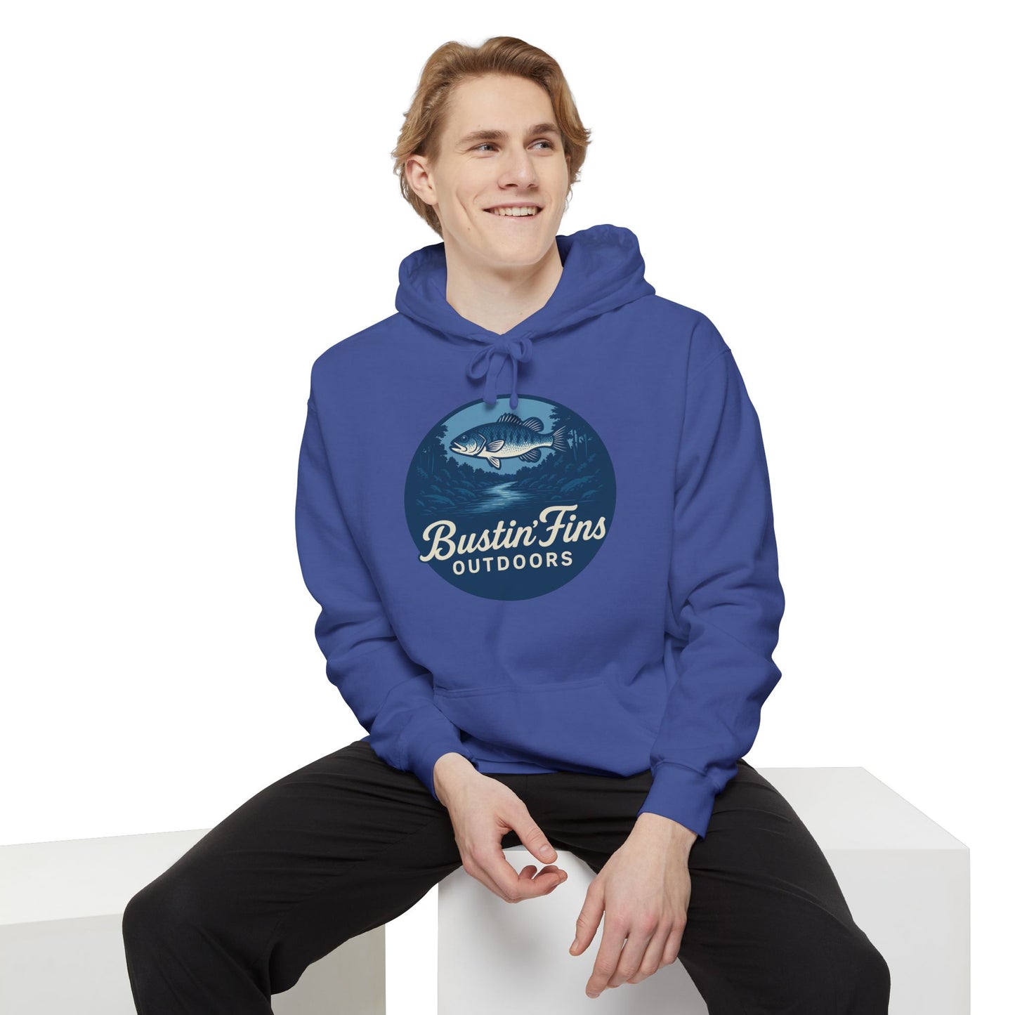 Bustin' Fins Outdoors Hoodie