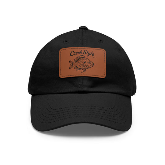 Creek Style™  "Bluegill" Leather Patch Dad Hat