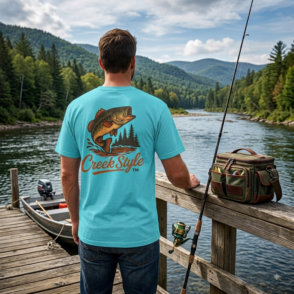 Creek Style™  "Leaping Bass"  Unisex T-Shirt