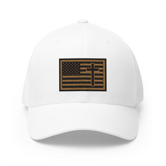 Creek Style™ "Christian American"  Embroidered Closed-Back Cap