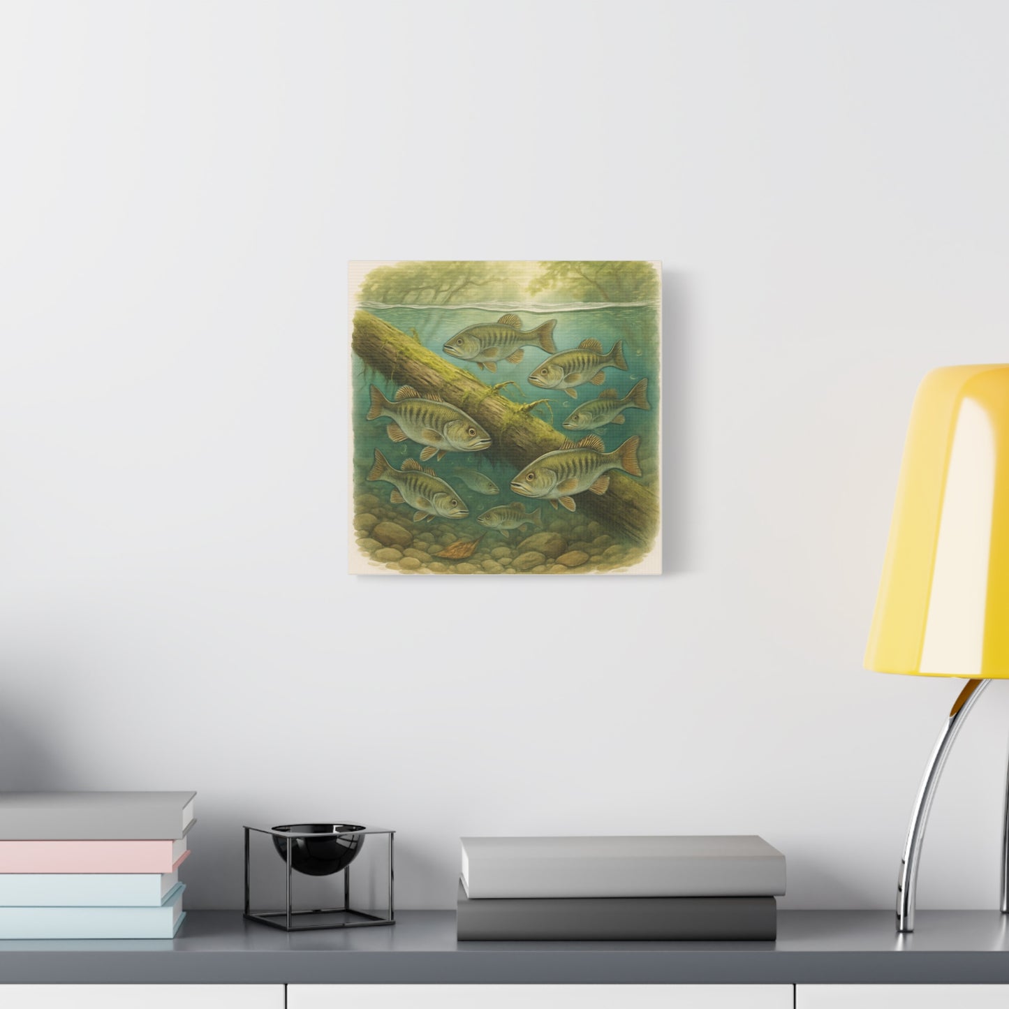 Creek Style™   Underwater Bass Canvas Art Print