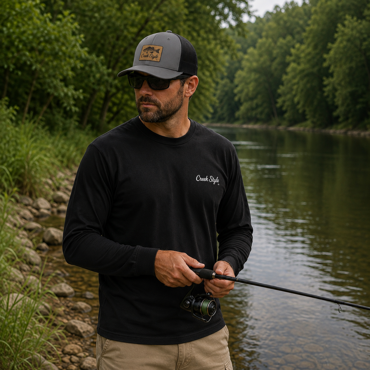 Creek Style™  "Tallapoosa Bass" Embroidered Cap