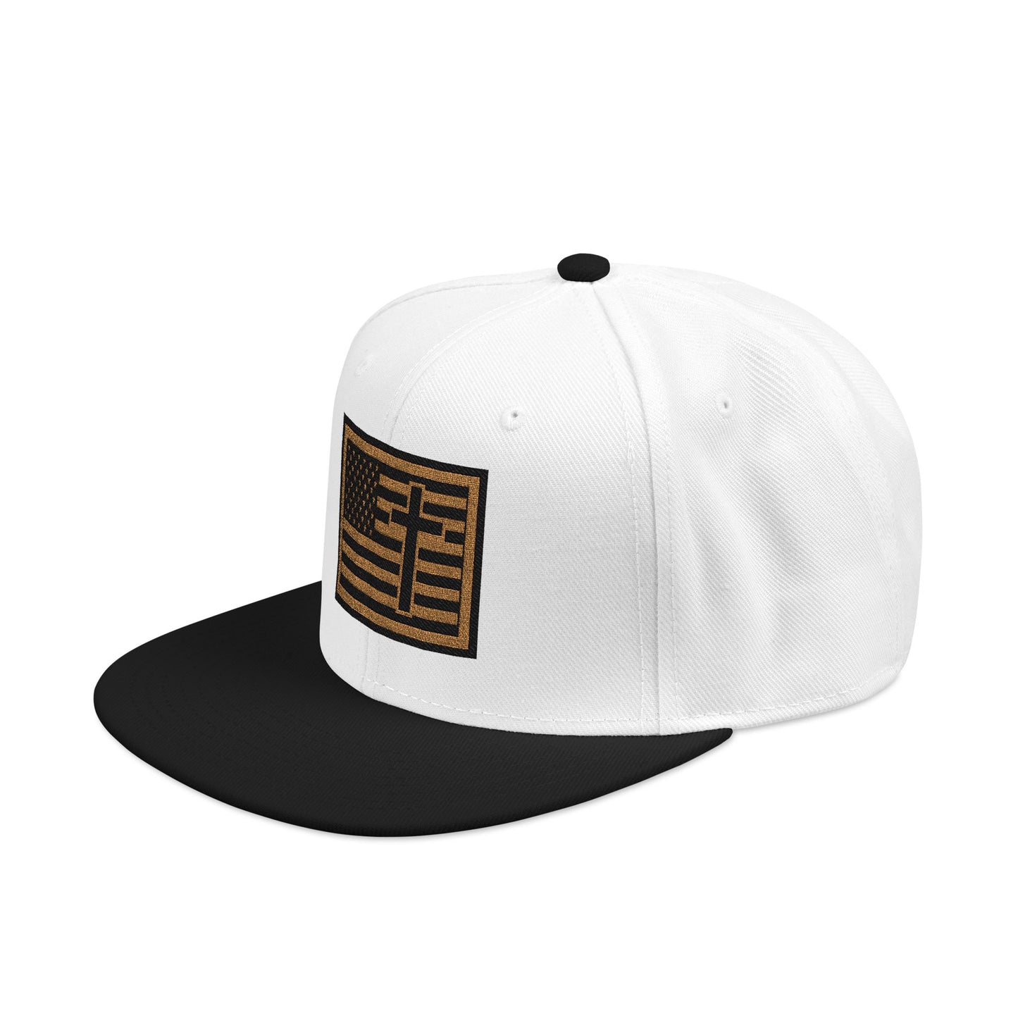 Creek Style™  Stylish "Christian American" Embroidered Snapback Hat,