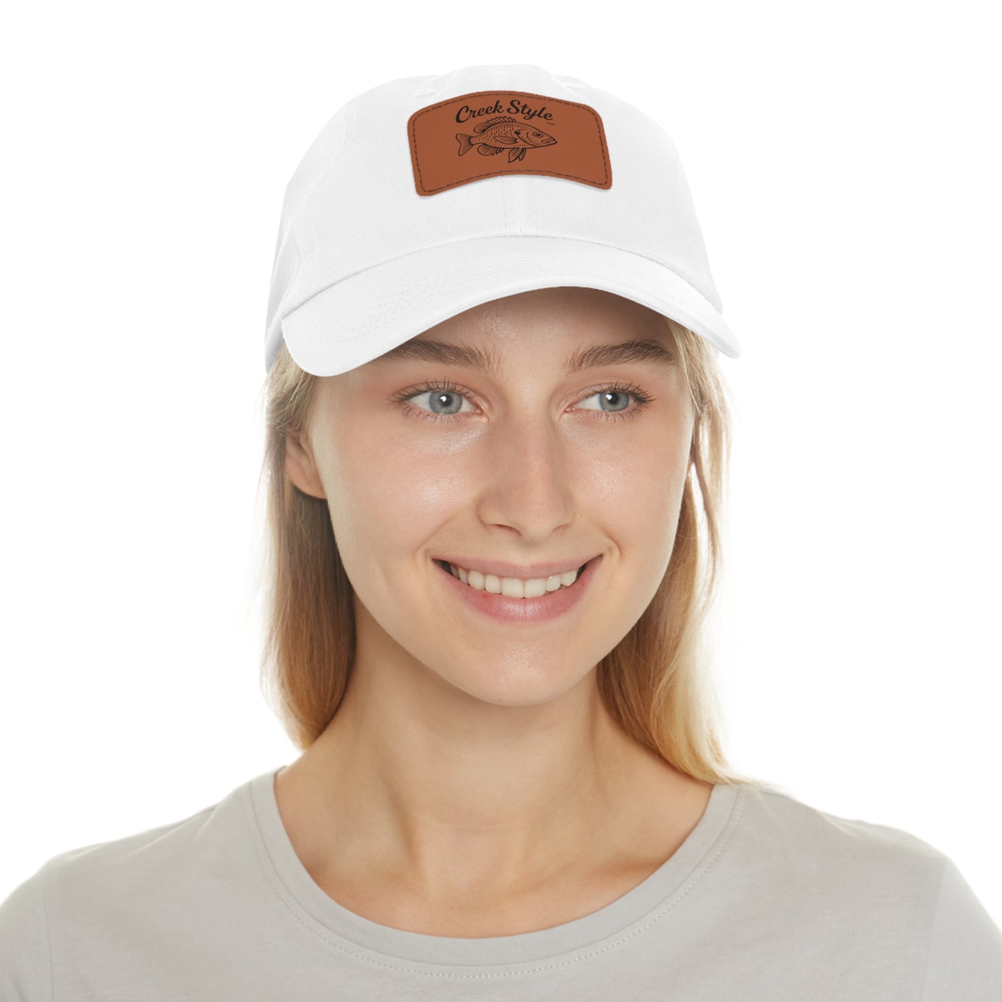 Creek Style™  "Bluegill" Leather Patch Dad Hat