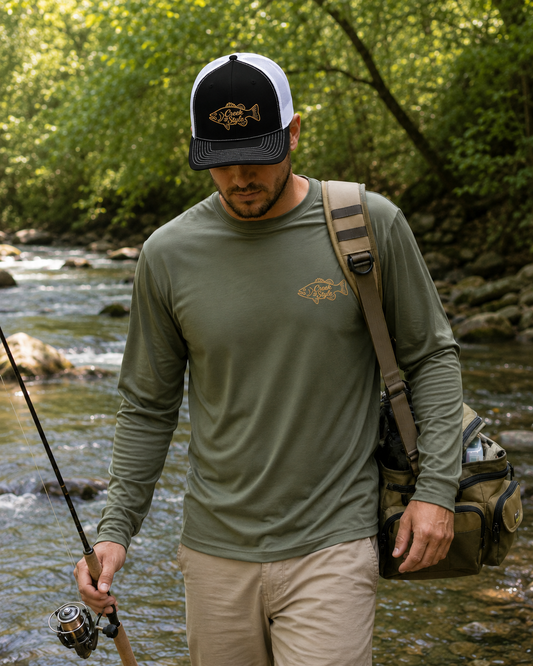 Creek Style™  "Black Bass" Embroidered Richardson.