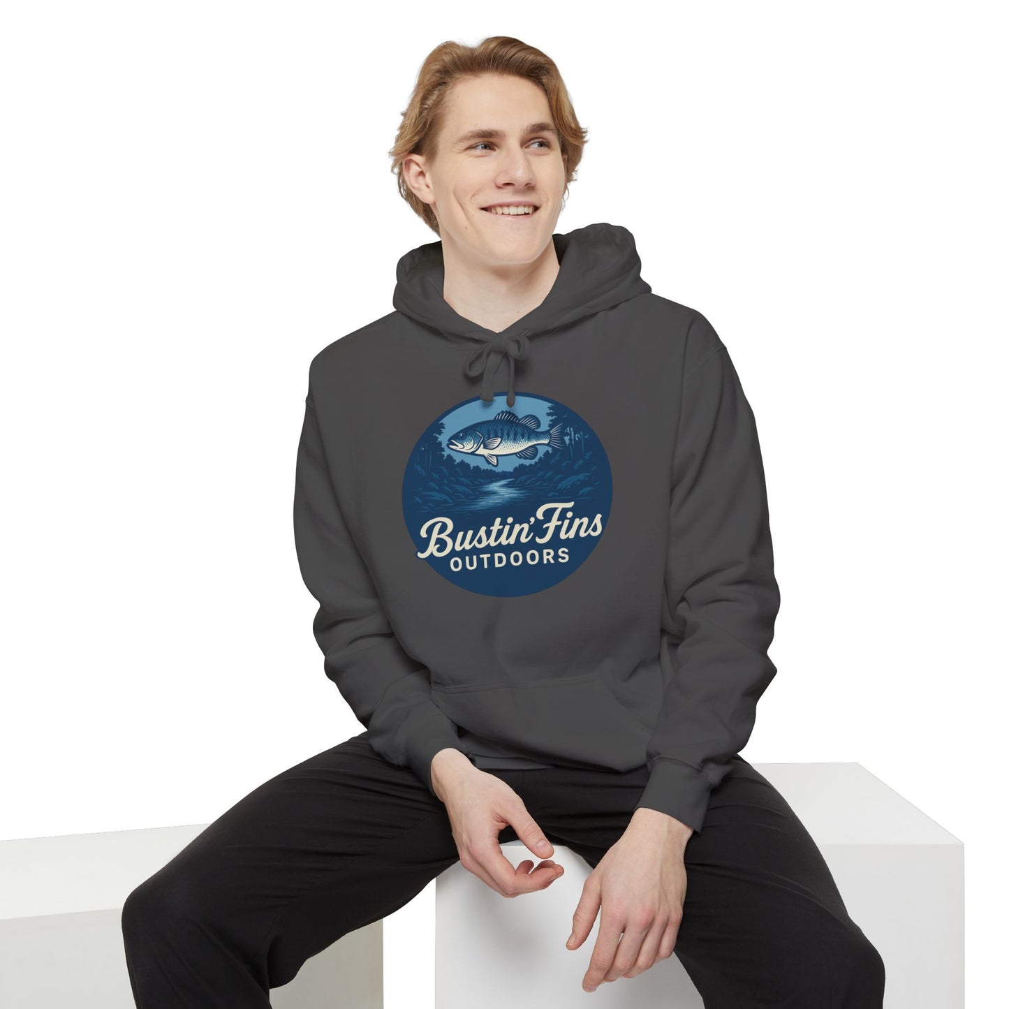 Bustin' Fins Outdoors Hoodie