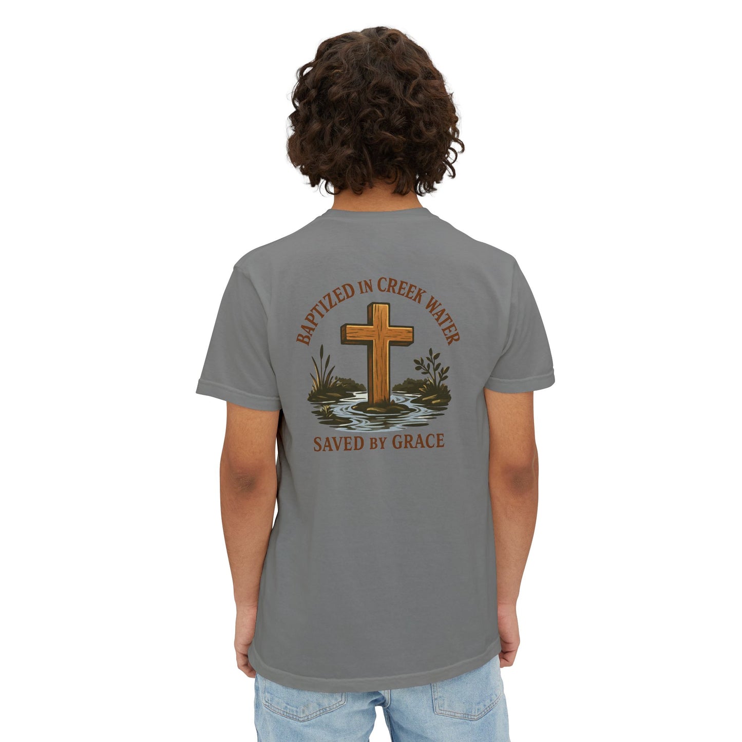 Creek Style™ "Baptized in Creek Water" Pocket T-Shirt