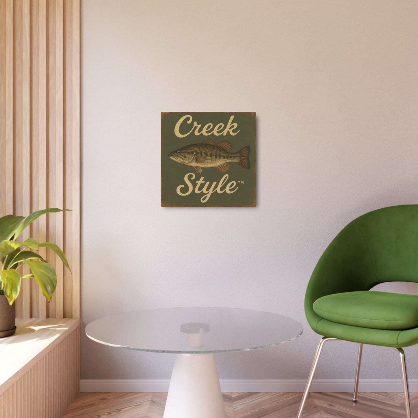 Creek Style™   Fishing Cabin Metal Wall Art