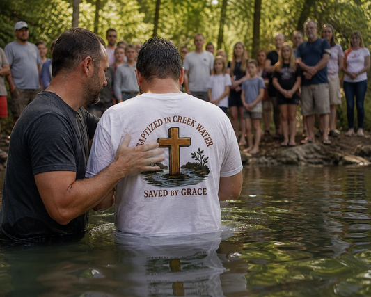 Creek Style™ "Baptized in Creek Water" Pocket T-Shirt