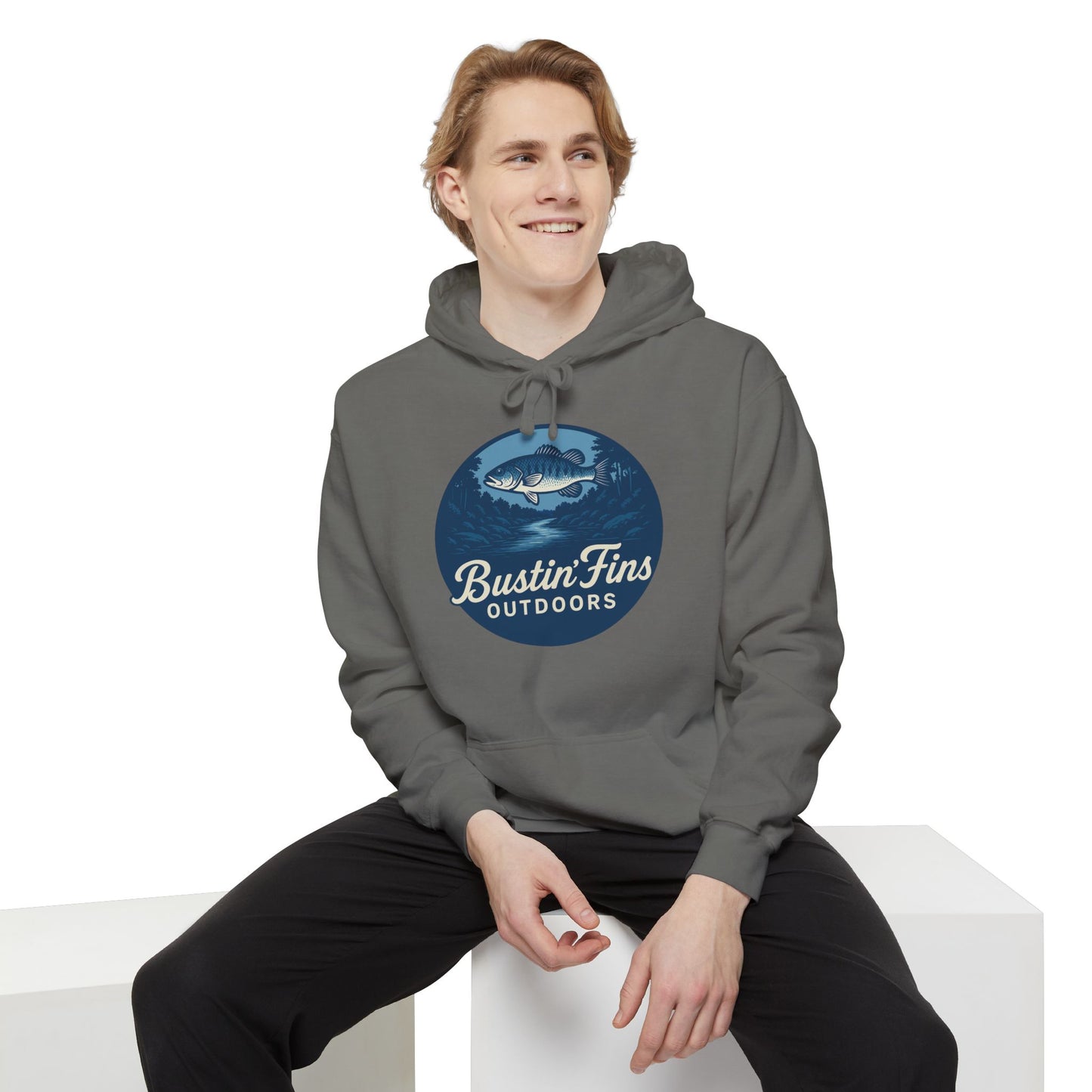Bustin' Fins Outdoors Hoodie
