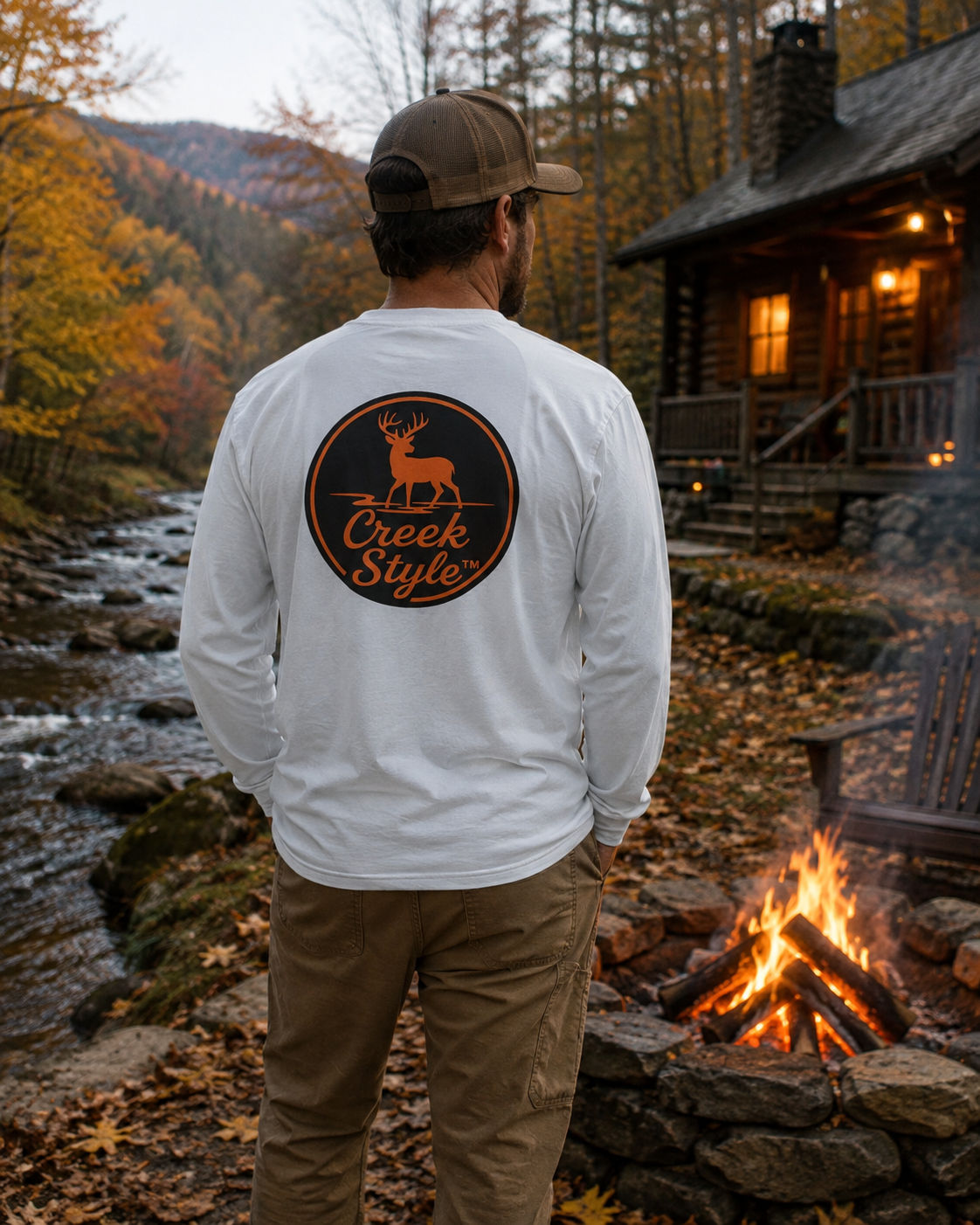 Creek Style™  "Creek Buck" Long Sleeve T-Shirt