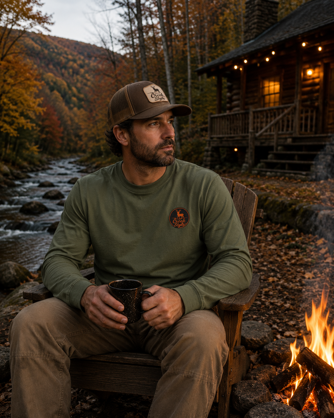 Creek Style™  "Creek Buck" Long Sleeve T-Shirt