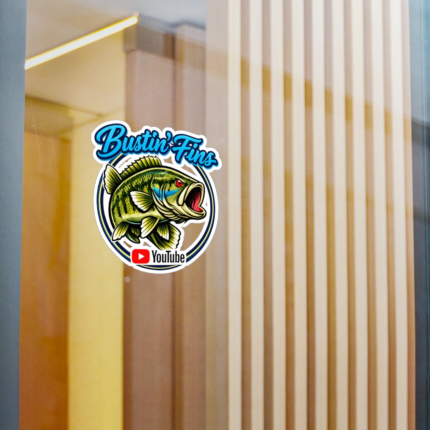 Creek Style™  Bustin' Fins YouTube Vinyl Sticker – Kiss-Cut Waterproof Decal (YouTube Logo)