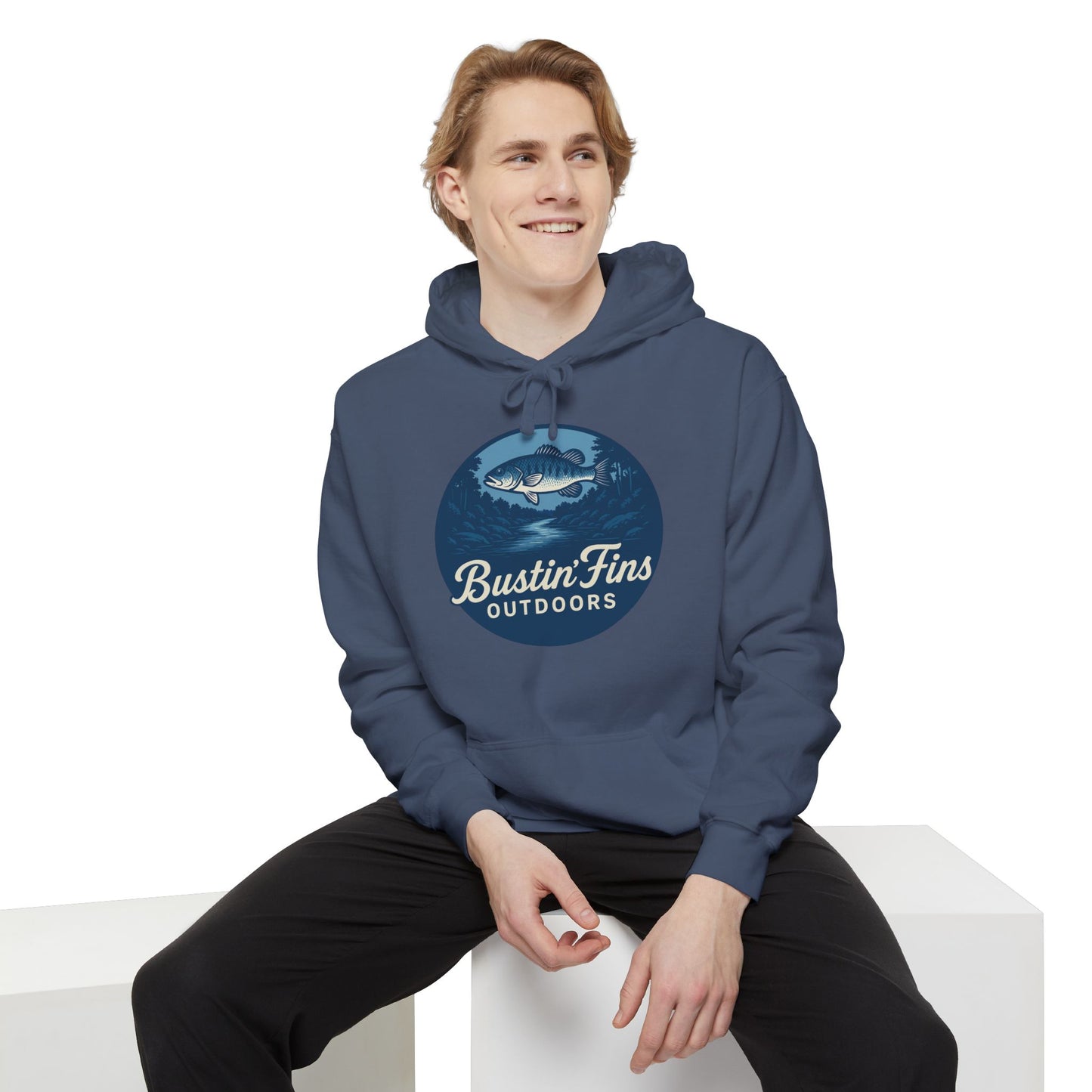Bustin' Fins Outdoors Hoodie