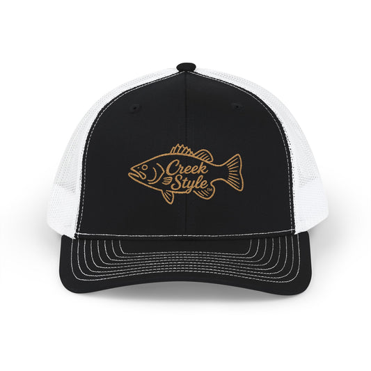 Creek Style™  "Black Bass" Embroidered Richardson.